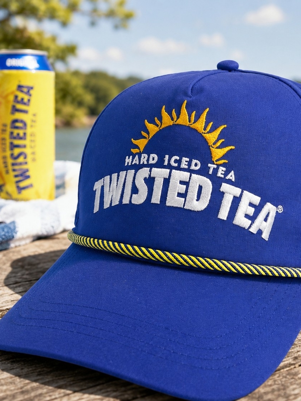 Twisted Tea Hard Iced Tea Blue Rope Snapback Beer Promo Hat